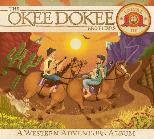 the album cover for The Okee Dokee Brothers - Saddle Up