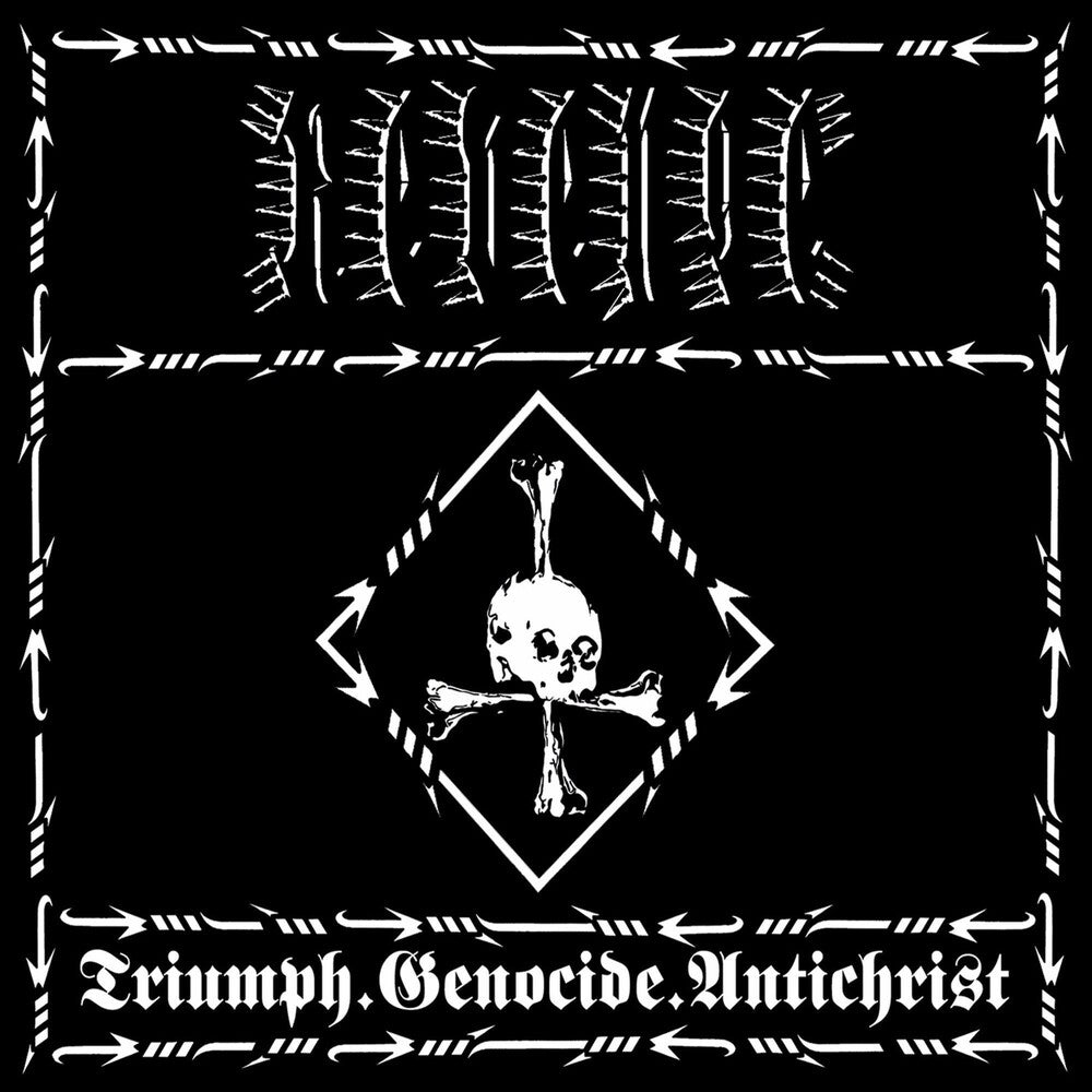 the album cover for Revenge - Triumph.Genocide.Antichrist