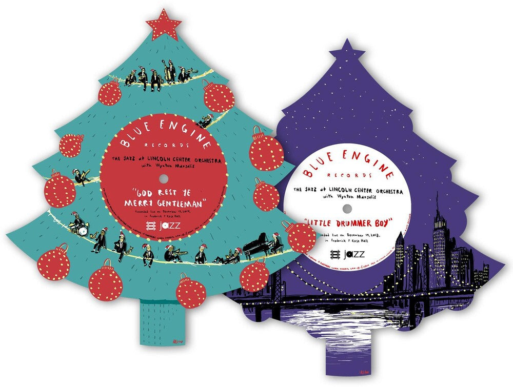 the album cover for The Jazz At Lincoln Center Orchestra With Wynton Marsalis - God Rest Ye Merry Gentlemen/Little Drummer Boy
