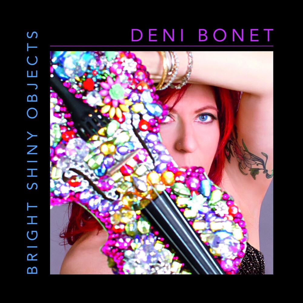 the album cover for Deni Bonet - Bright Shiny Objects