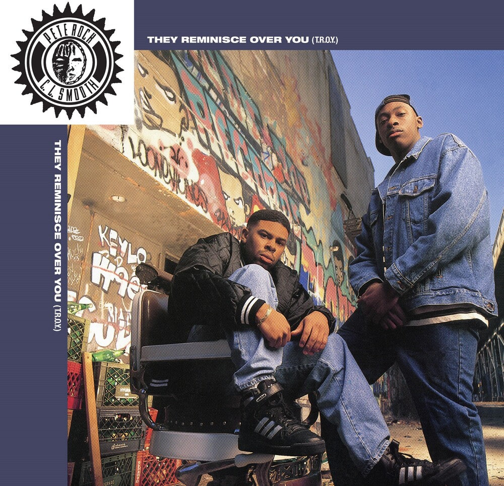 the album cover for Pete Rock & Cl Smooth - T.r.o.y. (they Reminisce Over You) Straighten It