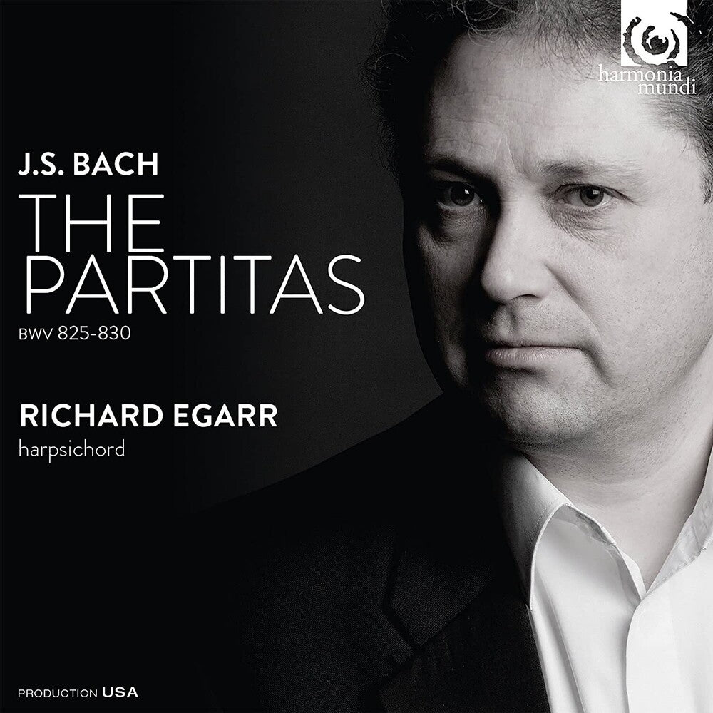 the album cover for Bach / Richard Egarr - Bach: 6 Partitas BWV 825-830