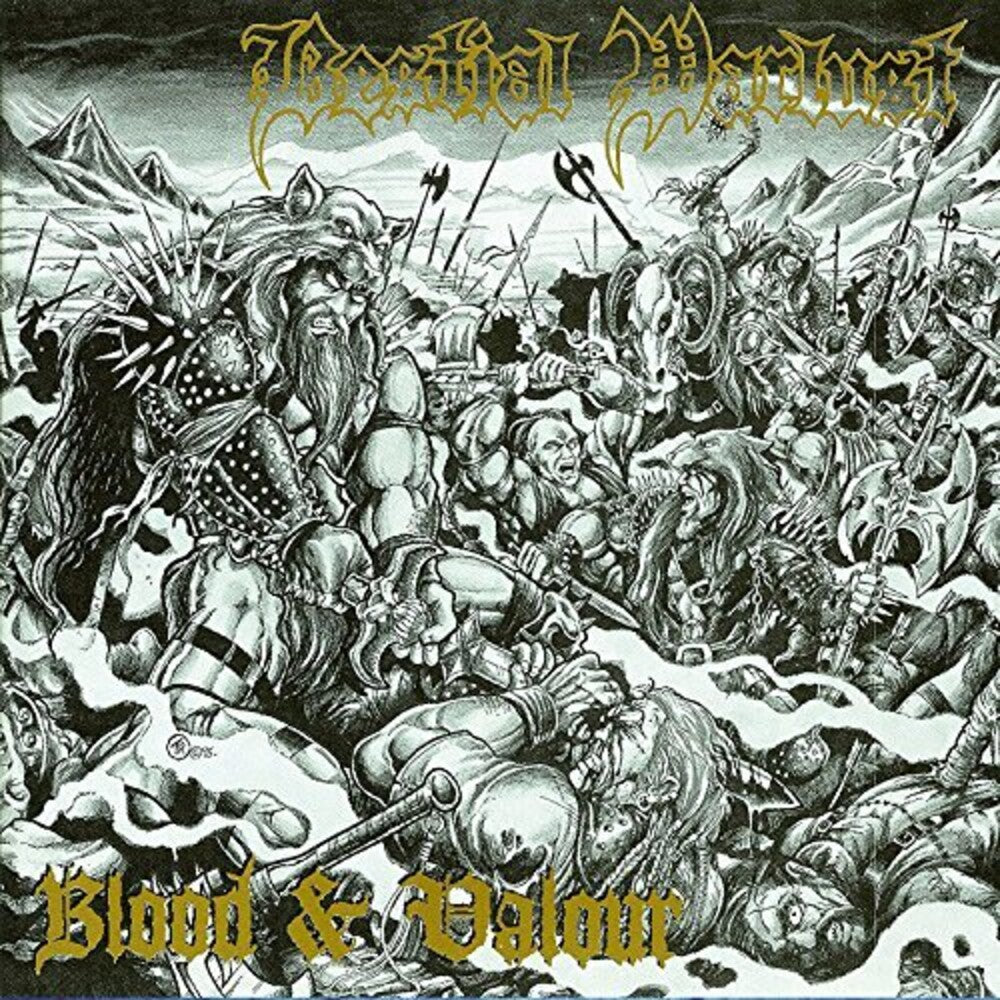 the album cover for Bestial Warlust - Blood And Valour