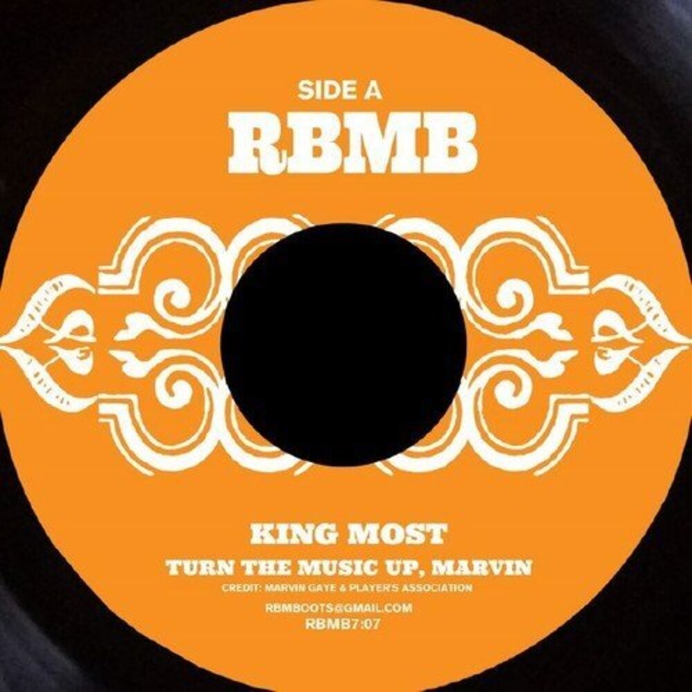 the album cover for King Most - Turn The Music Up Marvin / Hook Swing & Rip