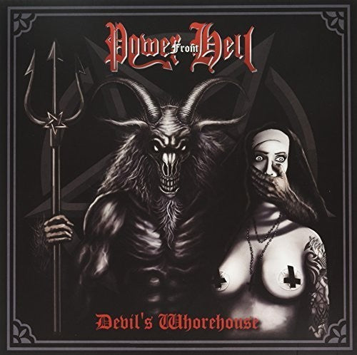 the album cover for Power From Hell - Devil's Whorehouse