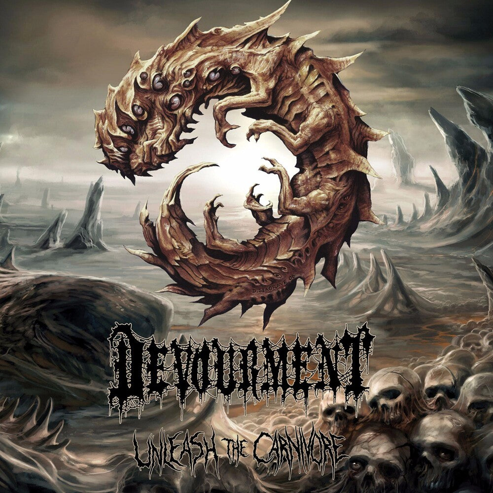 the album cover for Devourment - Unleash The Carnivore