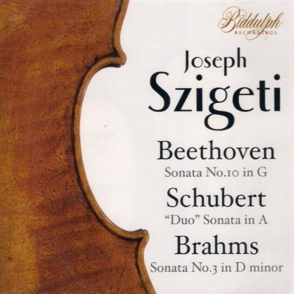 the album cover for JOSEPH SZIGETI - Szigeti Conducts Beethoven Schubert Brahms Heiss