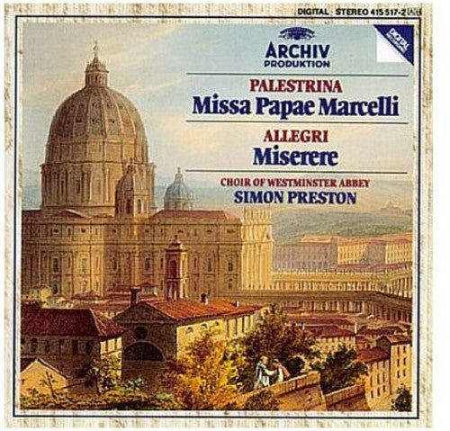 the album cover for Preston / Choir Of Westminster Abbey - Originals: Palestrina Missa Papae Marcelli
