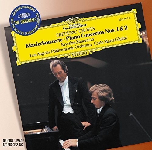 the album cover for Zimmerman / Giulini / Los Angeles Philharmonic - Originals: Chopin Piano Concertos Nos 1&2