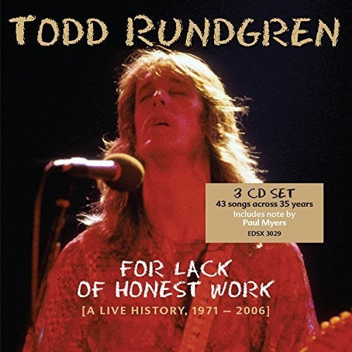 the album cover for Todd Rundgren - For Lack Of Honest Work (Uk)