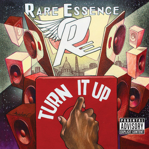 the album cover for Rare Essence - Turn It Up