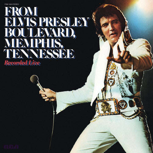 the album cover for Elvis Presley - From Elvis Presley Boulevard Memphis Tennessee (Translucent Gold) LP