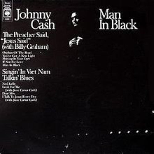 the album cover for Johnny Cash - Man In Black (Gate) [Limited Edition] [180 Gram] (Aniv)
