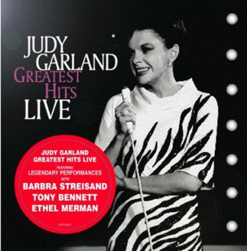 the album cover for Judy Garland - Greatest Hits Live