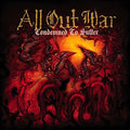 the album cover for All Out War - Condemned To Suffer [Vinyl]