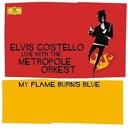 the album cover for Elvis Costello - My Flame Burns Blue