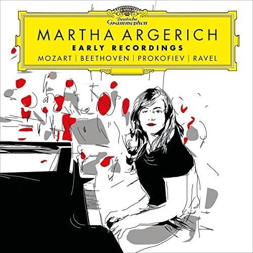the album cover for Martha Argerich - Early Recordings: Mozart Beethoven Prokofiev Ravel
