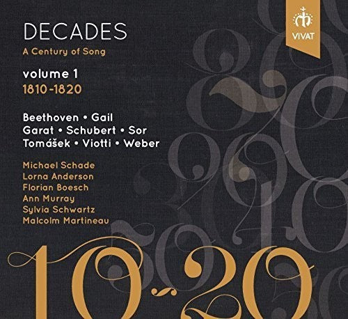 the album cover for Micahel Schade / Anderson,Lorna / Boesch,Florian - Decades A Century Of Song: Vol 1 1810-1820 (Can)