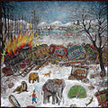 the album cover for mewithoutYou - Ten Stories [Clear Purple with Swamp Green Vinyl]