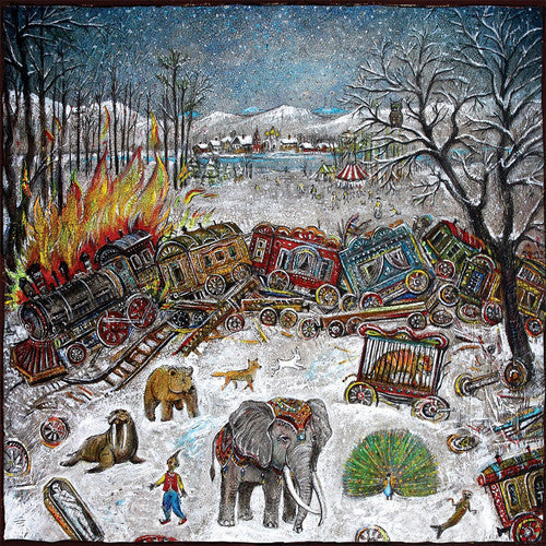 the album cover for mewithoutYou - Ten Stories [Clear Purple with Swamp Green Vinyl]