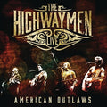 the album cover for The Highwaymen - Live: American Outlaws [3CD+Blu-Ray Box Set]