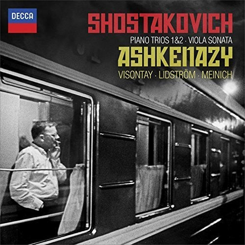 the album cover for Shostakovich / Vladimir Ashkenazy - Piano Trios Nos 1 & 2: Viola Sonata