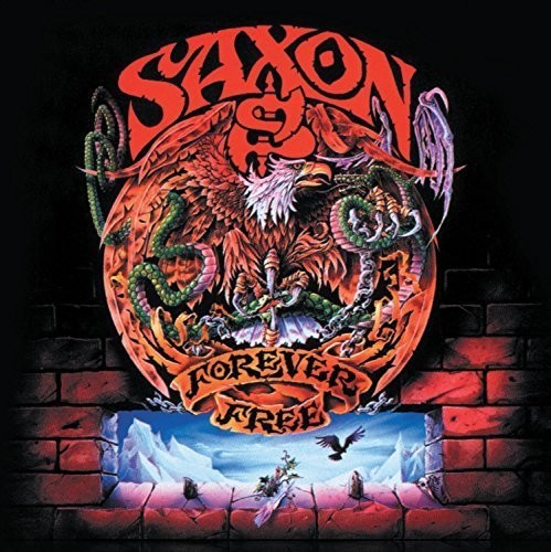 the album cover for Saxon - Forever Free [Colored Vinyl] (Uk)