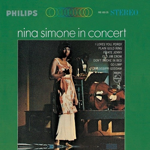 the album cover for Nina Simone - In Concert