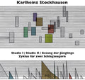the album cover for Karlheinz Stockhausen - Studie I & Ii Gesang Der Junglinge Zyklus Fur Zwei