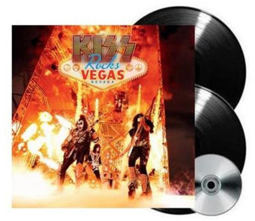 the album cover for KISS - Kiss Rocks Vegas [DVD + 2LP]