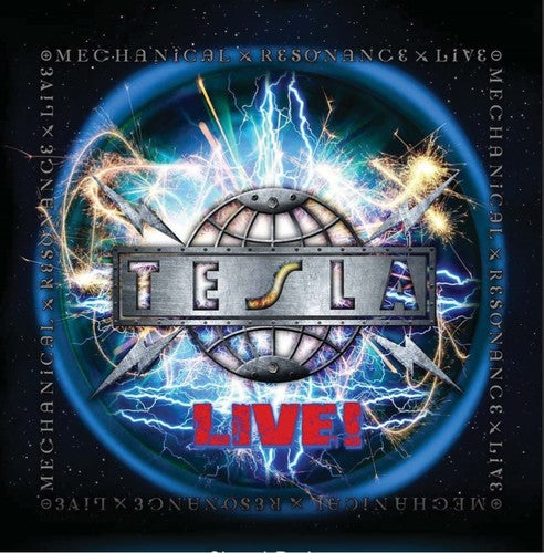 the album cover for Tesla - Mechanical Resonance Live
