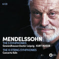 the album cover for Kurt Masur - Mendelssohn: The Complete Symphonies, The Complete String Symphonies [6CD Box Set]