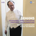 the album cover for Nikolaus Harnoncourt - Brahms: Symphonies, Overtures; Haydn: Variations, Piano Concertos [5CD Box Set]