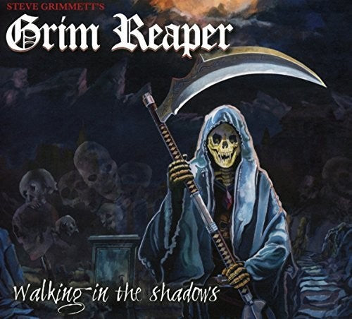the album cover for Grim Reaper - Walking In The Shadows