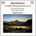 the album cover for Kodaly Quartet - String Quartets 8 / Grosse Fuge