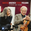 the album cover for Martha Argerich and Itzhak Perlman - Bach & Schumann