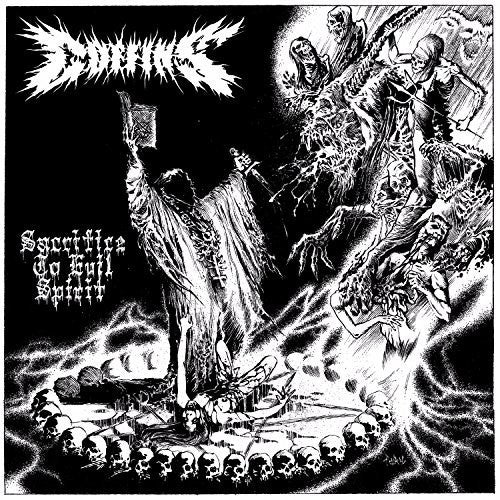 the album cover for Coffins - Sacrifice To Evil Spirit