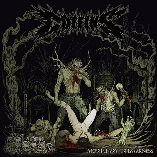 the album cover for Coffins - Mortuary In Darkness