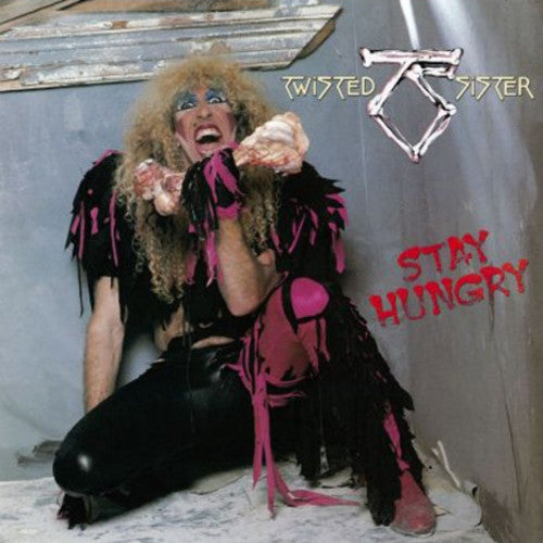 the album cover for Twisted Sister - Stay Hungry [Rocktober 2016 Exclusive Limited Edition Black & Pink Starburst Vinyl]