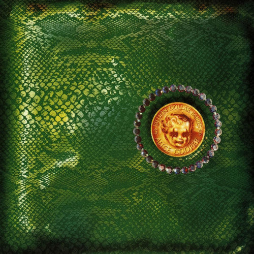the album cover for Alice Cooper - Billion Dollar Babies [Rocktober 2016 Exclusive Limited Edition Green, Yellow & Orange Marbled Vinyl]