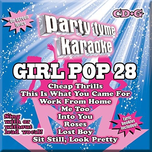 the album cover for Party Tyme Karaoke - Party Tyme Karaoke: Girl Pop, Vol. 28 / Various
