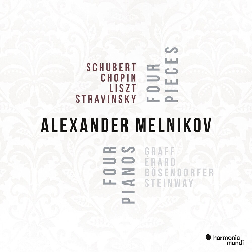 the album cover for Alexander Melnikov - Four Pieces - Four Pianos