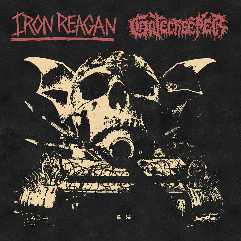 the album cover for Iron Reagan - Split [Indie Exclusive Limited Edition Blood Red Vinyl]