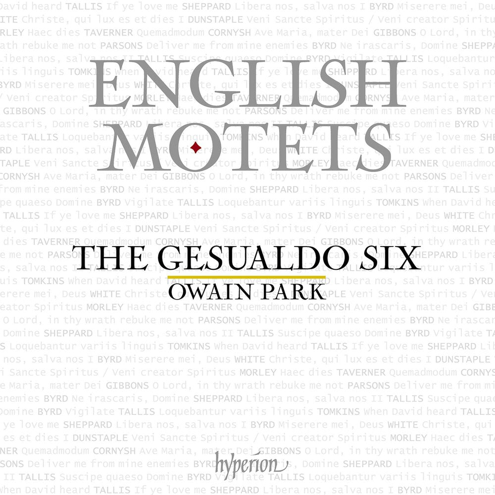 the album cover for Gesualdo Six - English Motets
