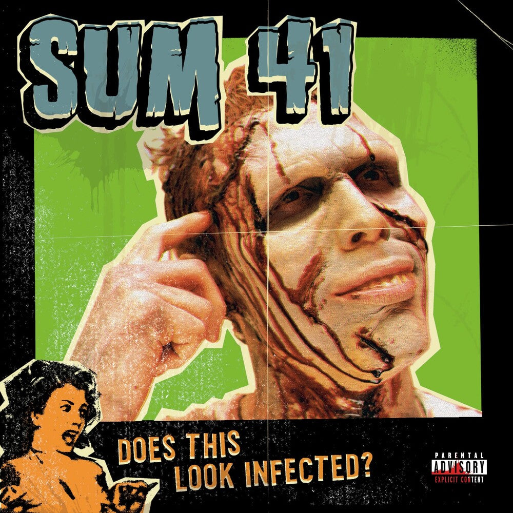 the album cover for Sum 41 - Does This Look Infected