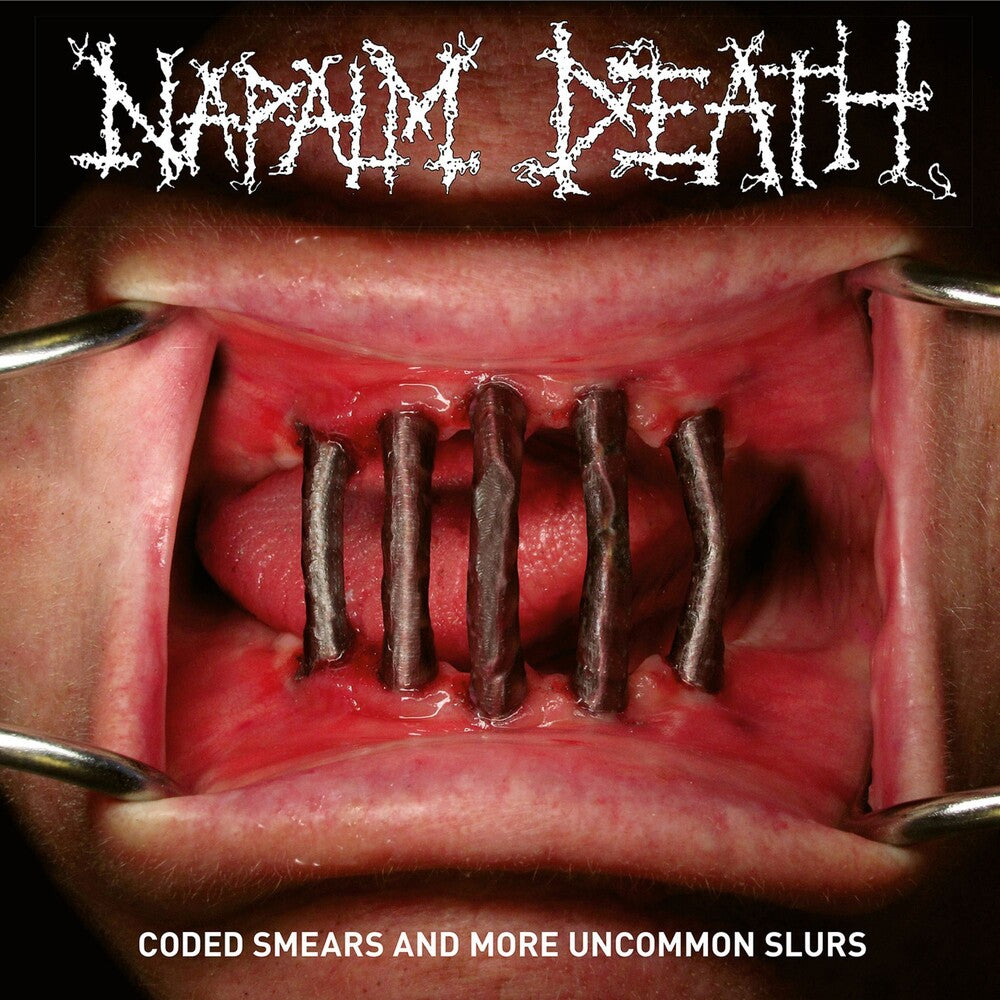 the album cover for Napalm Death - Coded Smears And More Uncommon Slurs [LP]
