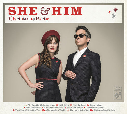 the album cover for She & Him - Christmas Party