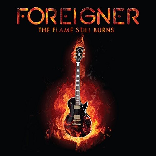 the album cover for Foreigner - The Flame Still Burns