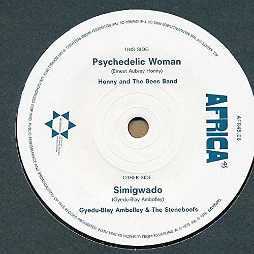 the album cover for Honny & The Bees Band - Psychedelic Woman / Simigwado