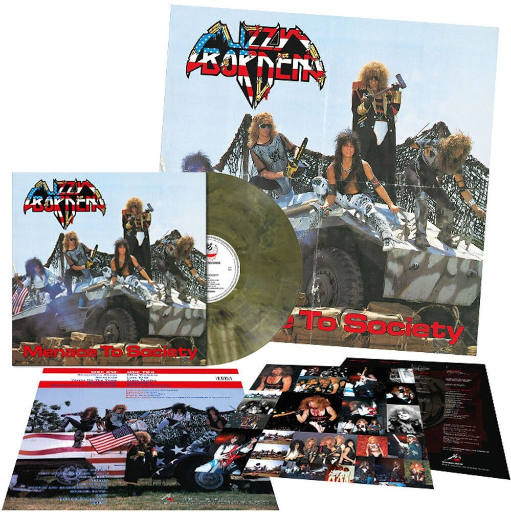the album cover for Lizzy Borden - Menace To Society [LP]